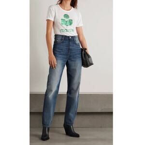 NWT ISABEL MARANT CORSY Jeans High Waist Straight Leg‎ Blue Denim Size 2 Slouchy